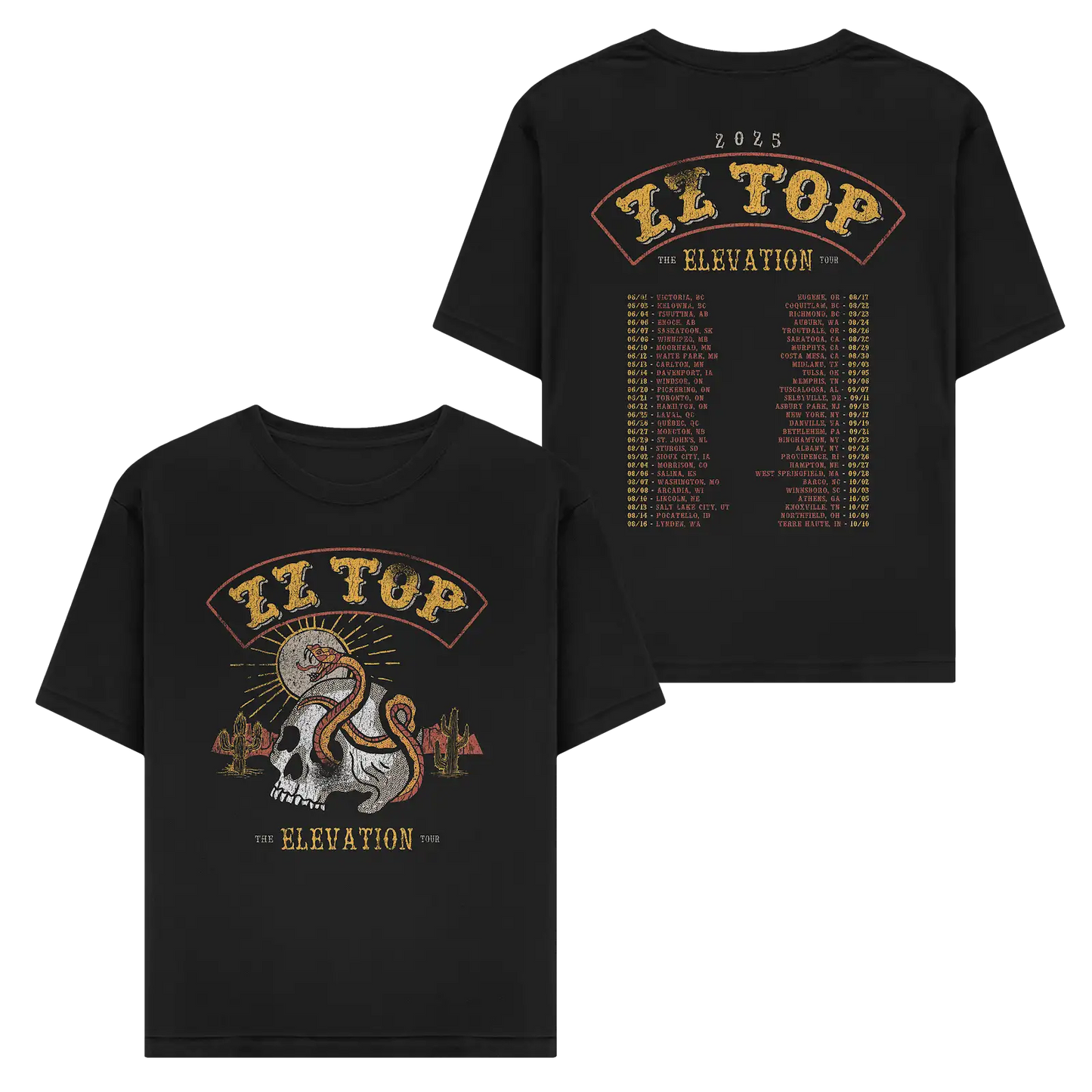 Elevation Tour 2025 Dateback T-Shirt