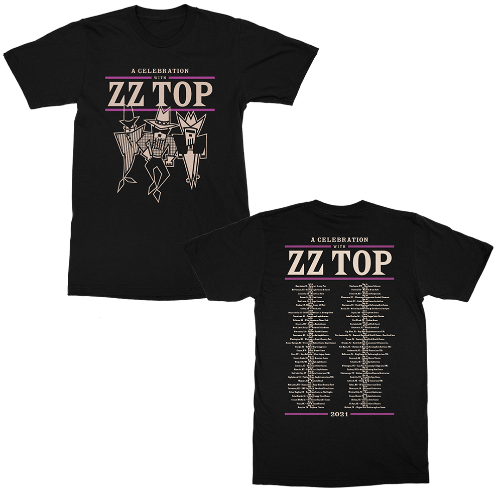 2021 A Celebration With ZZ Top T-Shirt (ADMAT TEE) Front & Back
